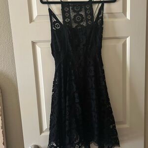 Free People Black Lace Dress